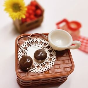 Boston Cream Doughnut Earrings